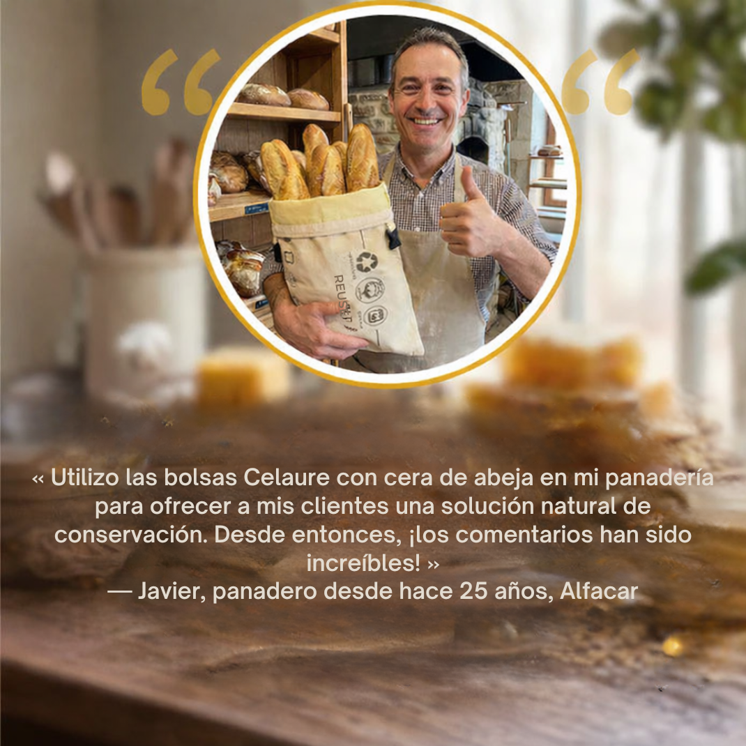 Bolsas de alta gama fabricadas en 100 % algodón y cera de abeja lavables – conservación natural