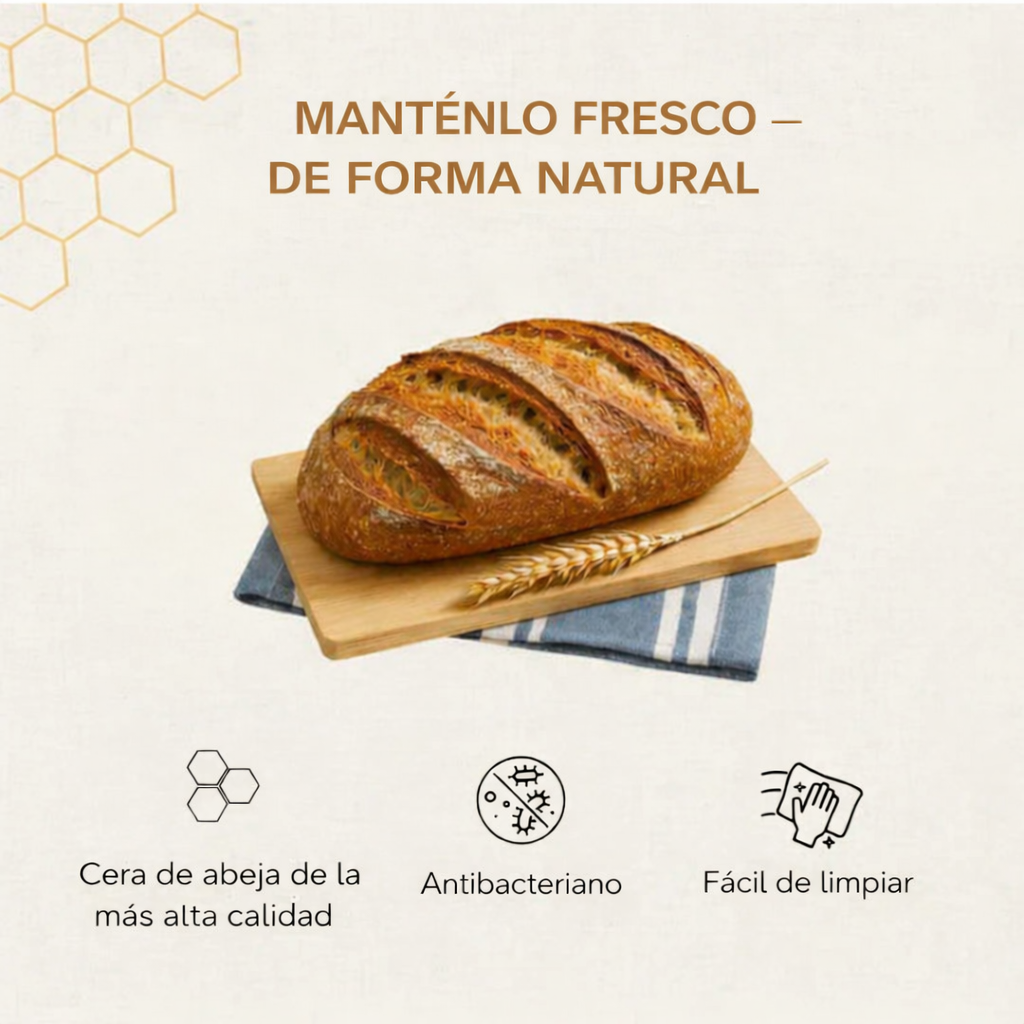 Bolsas de alta gama fabricadas en 100 % algodón y cera de abeja lavables – conservación natural